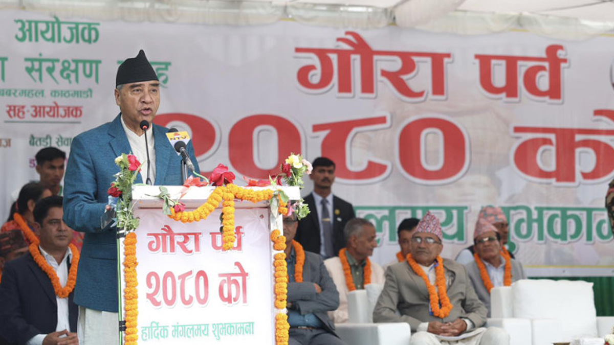गौरालाई राष्ट्रिय पर्वका रुपमा मनाउन पहल गर्छु : सभापति देउवा